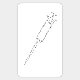 Pipette Hand Drawn Illustration Biology Gift Magnet